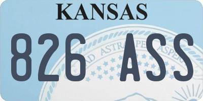 KS license plate 826ASS