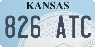 KS license plate 826ATC