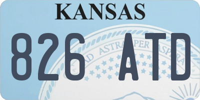 KS license plate 826ATD