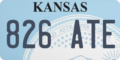 KS license plate 826ATE