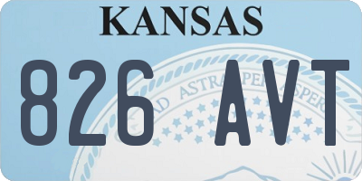KS license plate 826AVT