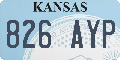 KS license plate 826AYP