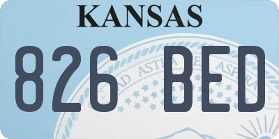 KS license plate 826BED