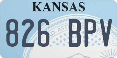 KS license plate 826BPV