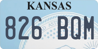 KS license plate 826BQM
