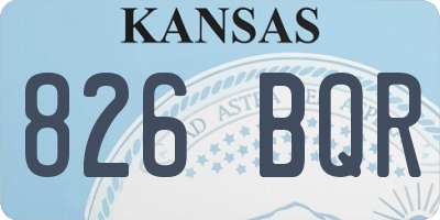 KS license plate 826BQR