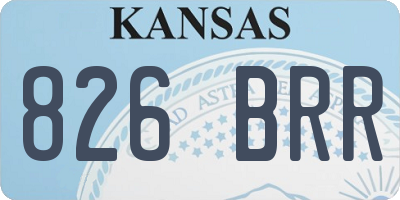 KS license plate 826BRR