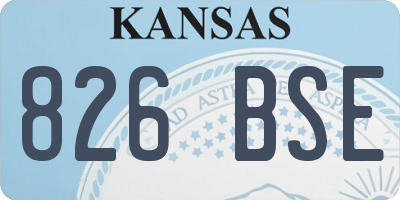 KS license plate 826BSE