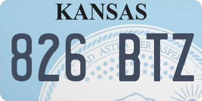 KS license plate 826BTZ