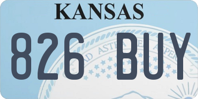 KS license plate 826BUY