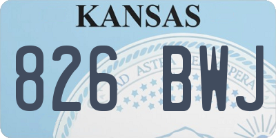 KS license plate 826BWJ