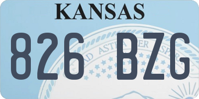 KS license plate 826BZG