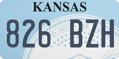 KS license plate 826BZH