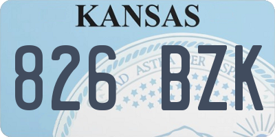 KS license plate 826BZK