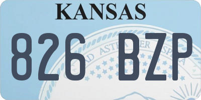 KS license plate 826BZP