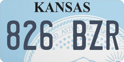 KS license plate 826BZR
