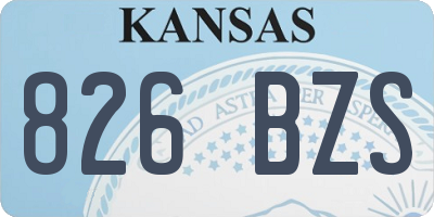 KS license plate 826BZS