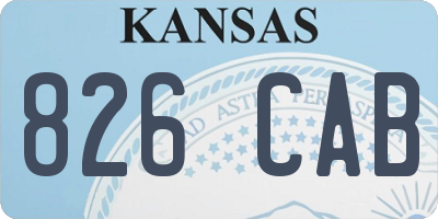 KS license plate 826CAB
