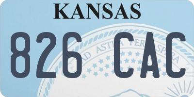 KS license plate 826CAC
