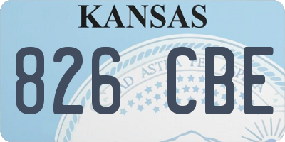KS license plate 826CBE
