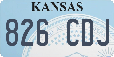 KS license plate 826CDJ