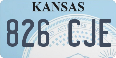 KS license plate 826CJE