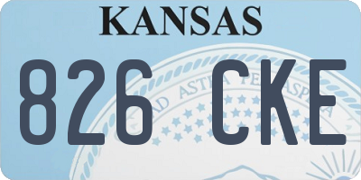 KS license plate 826CKE