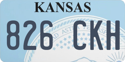KS license plate 826CKH