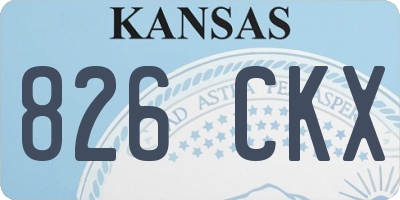 KS license plate 826CKX