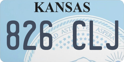 KS license plate 826CLJ