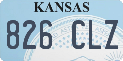 KS license plate 826CLZ