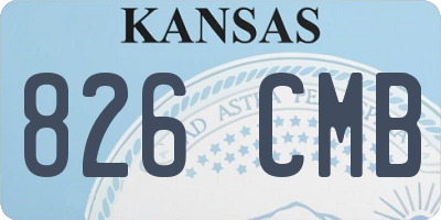 KS license plate 826CMB