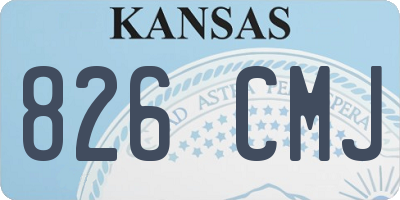 KS license plate 826CMJ