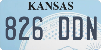 KS license plate 826DDN