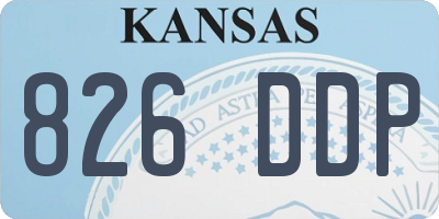 KS license plate 826DDP
