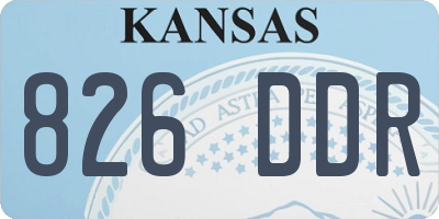 KS license plate 826DDR