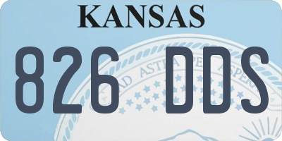 KS license plate 826DDS