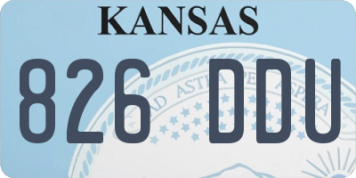 KS license plate 826DDU