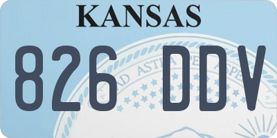 KS license plate 826DDV