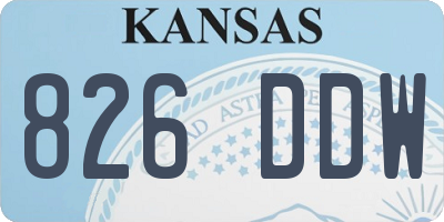 KS license plate 826DDW