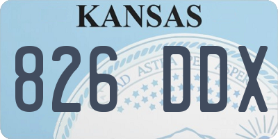 KS license plate 826DDX