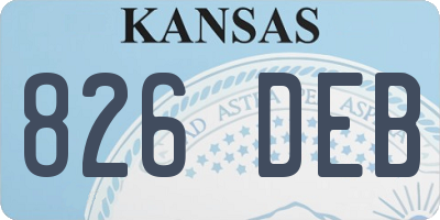 KS license plate 826DEB