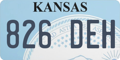 KS license plate 826DEH
