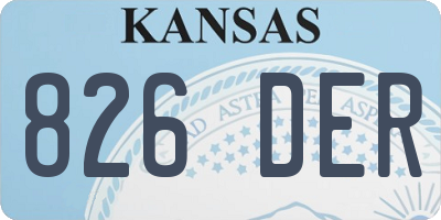 KS license plate 826DER