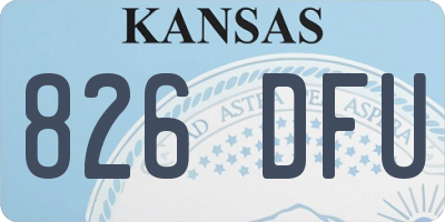 KS license plate 826DFU
