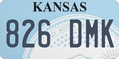 KS license plate 826DMK