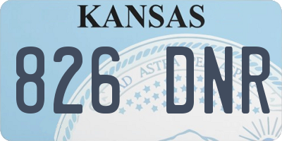 KS license plate 826DNR