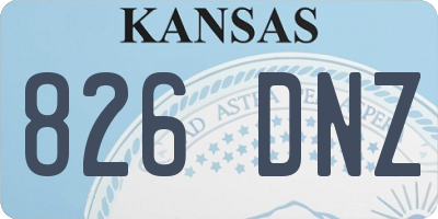 KS license plate 826DNZ