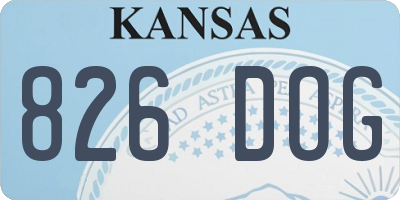 KS license plate 826DOG