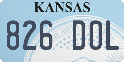 KS license plate 826DOL
